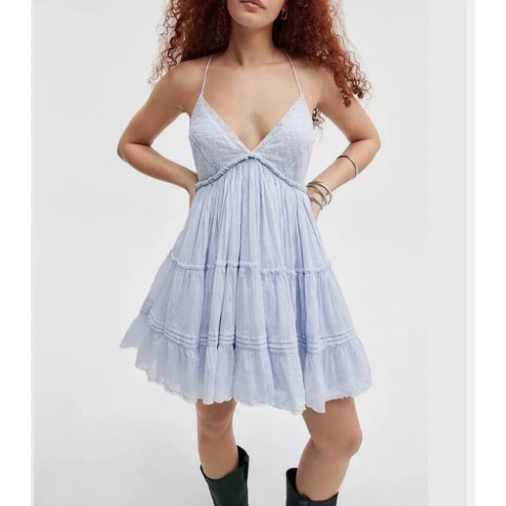 Kimchi Blue Aria Strappy Tiered Ruffle Babydoll Mini Dress Sz XL - Picture 6 of 11